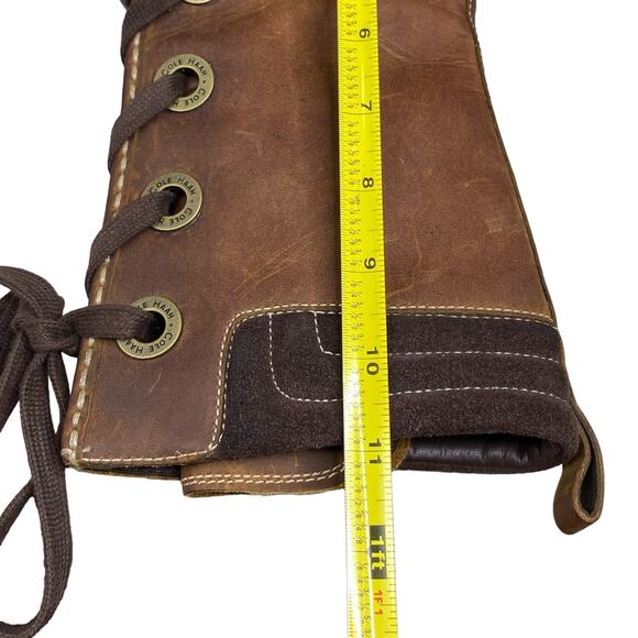 Cole Haan Women's Mardi Brown Distressed Lace Up Boots Size US 8.5 - Picture 10 of 12